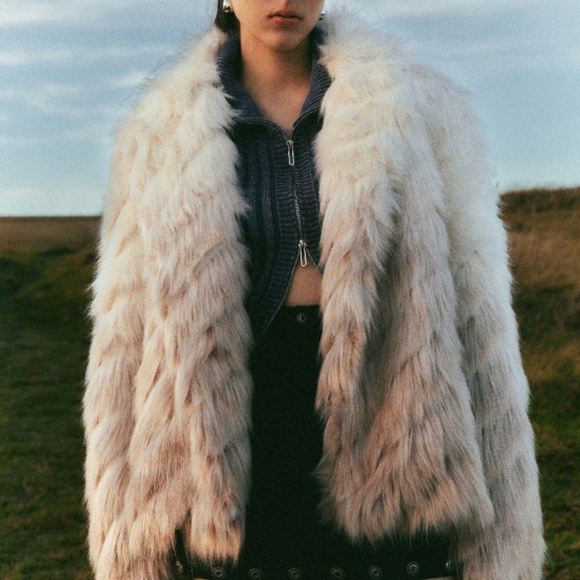 urban revivo Jackets & Blazers - Ombre Fur Jacket